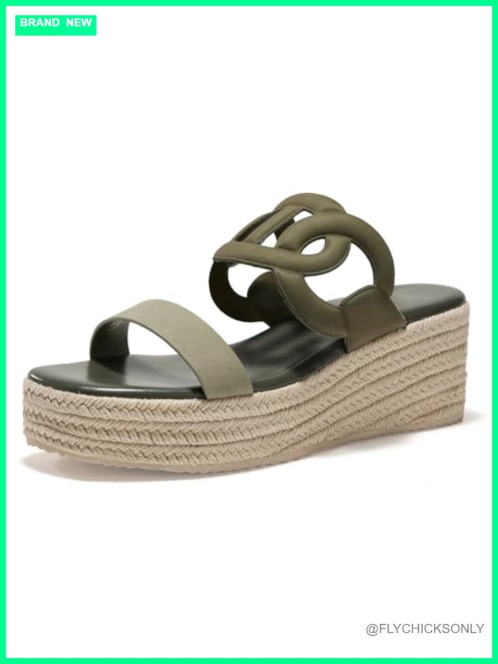 Wedge Espadrille Slide Sandals Open Toe Faux Suede Platform Summer
